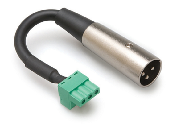 LOW-VOLTAGE ADAPTOR, PHX3F TO XLR3M, 6 IN